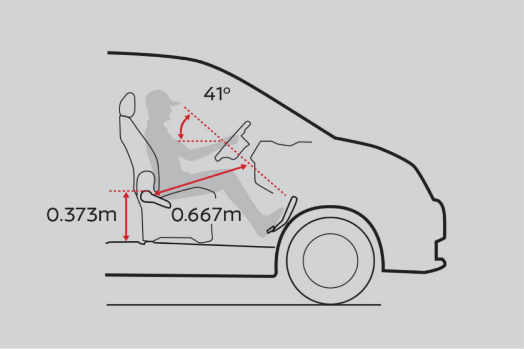 4/4  Reclinable and Slidable driver seat